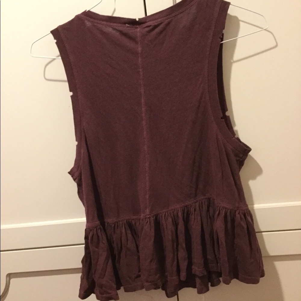Free People Distressed Peplum Tank - Picture 3 of 3